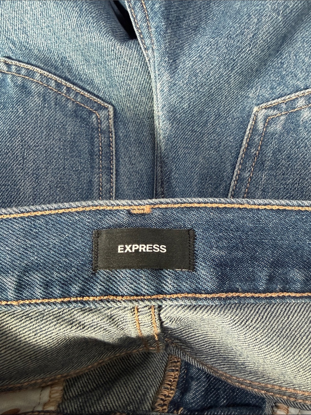 Express Wide Leg High Rise Rigid Jeans 2L - Picture 9 of 11